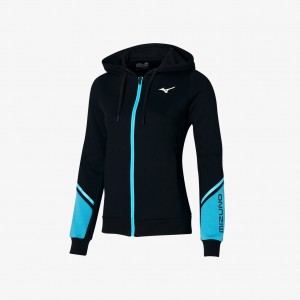 Black Blue Mizuno ATHLETIC SWEAT JACKET | SG_MZN51313