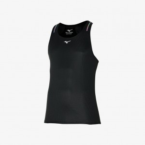 Black Mizuno DRY AEROFLOW TANK | SG_MZN74575