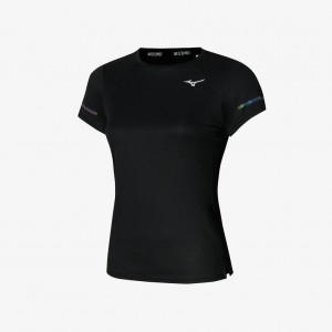 Black Mizuno DRY AEROFLOW TEE | SG_MZN29193