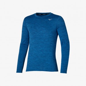 Blue Mizuno IMPULSE LS TEE | SG_MZN31546