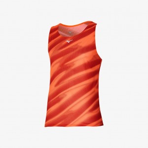 Orange Mizuno DRY AEROFLOW GRAPHIC TANK | SG_MZN80087