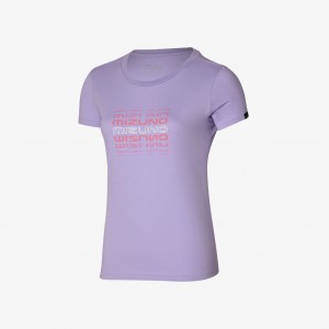 Purple Mizuno ATHLETIC MIZUNO TEE | SG_MZN27280