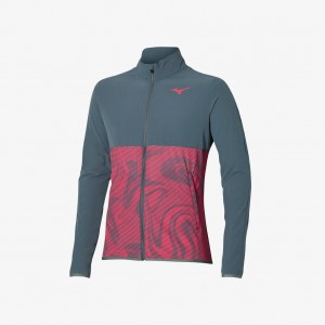 Red Grey Mizuno CHARGE PRINTED JACKET | SG_MZN58329