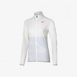 White Mizuno CHARGE PRINTED JACKET | SG_MZN92312