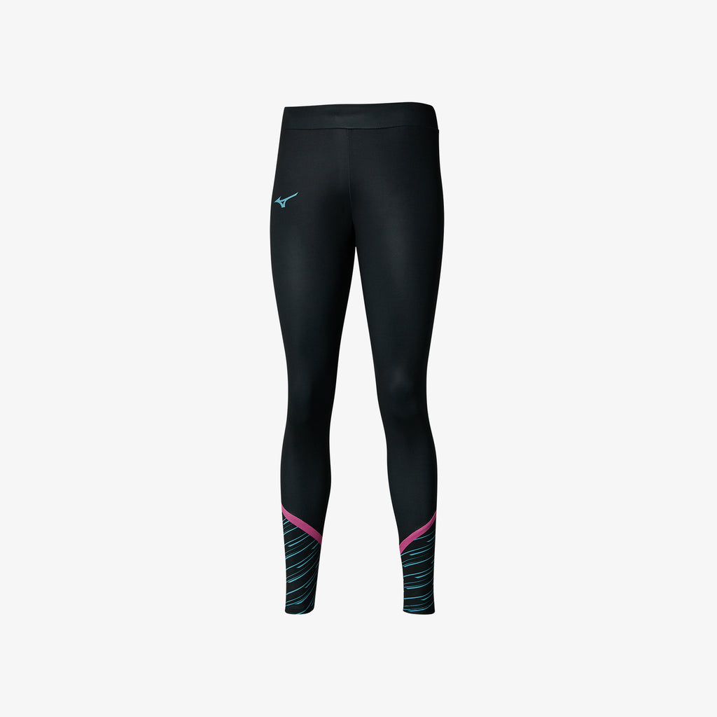 Black Mizuno ATHELETIC GRAPHIC LEGGINGS | SG_MZN27244