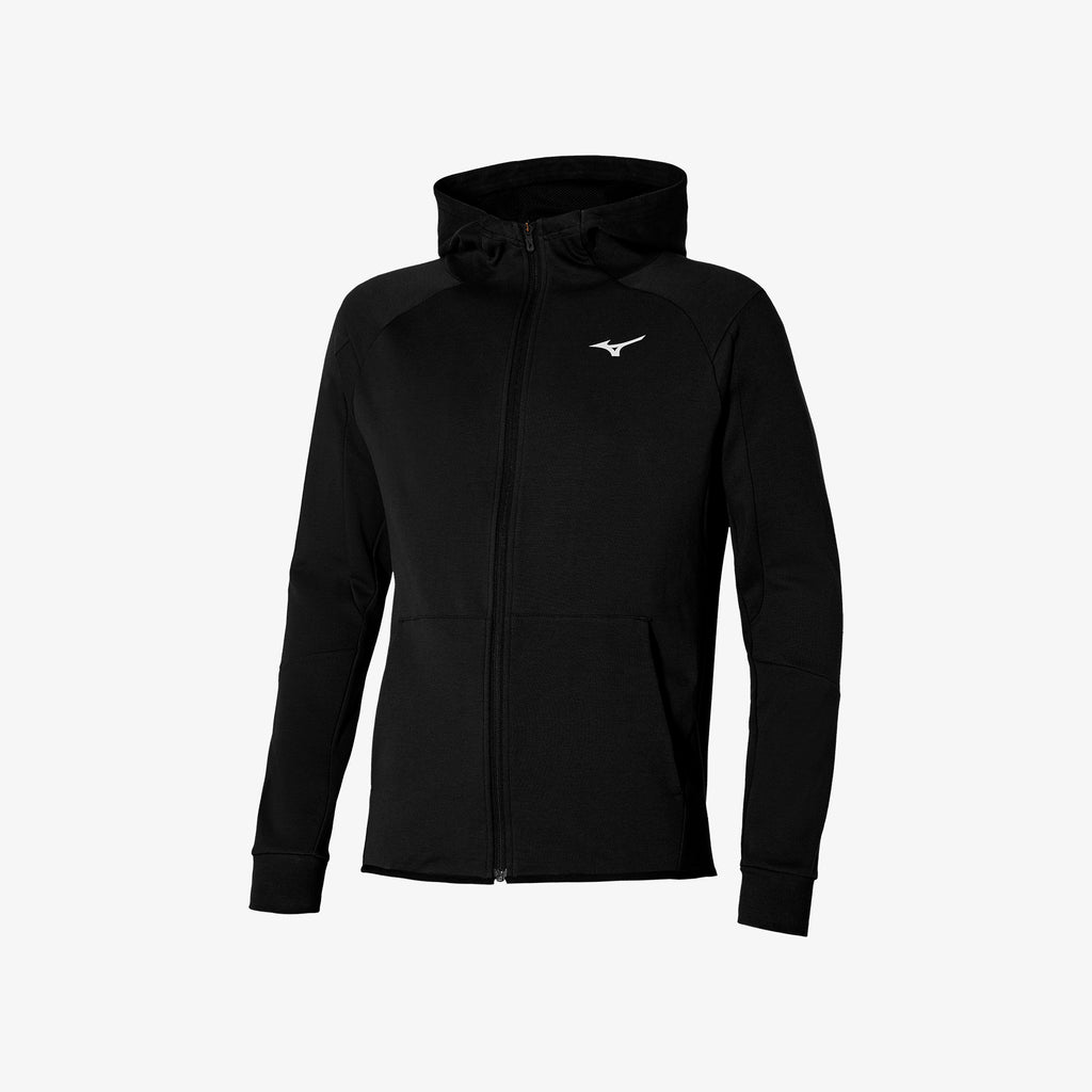 Black Mizuno ATHLETIC SWEAT JACKET | SG_MZN79016