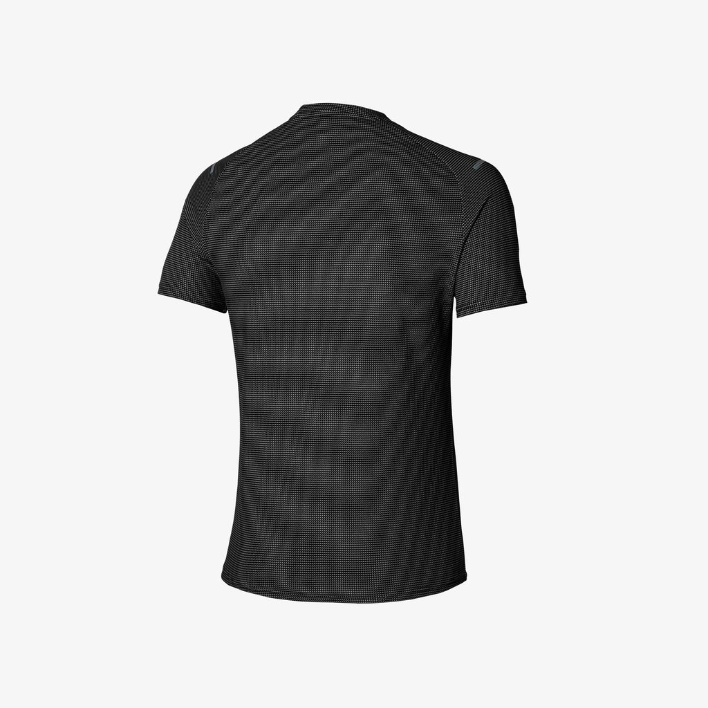 Black Mizuno DRYAEROFLOW UNDYED BLACK TEE | SG_MZN38187