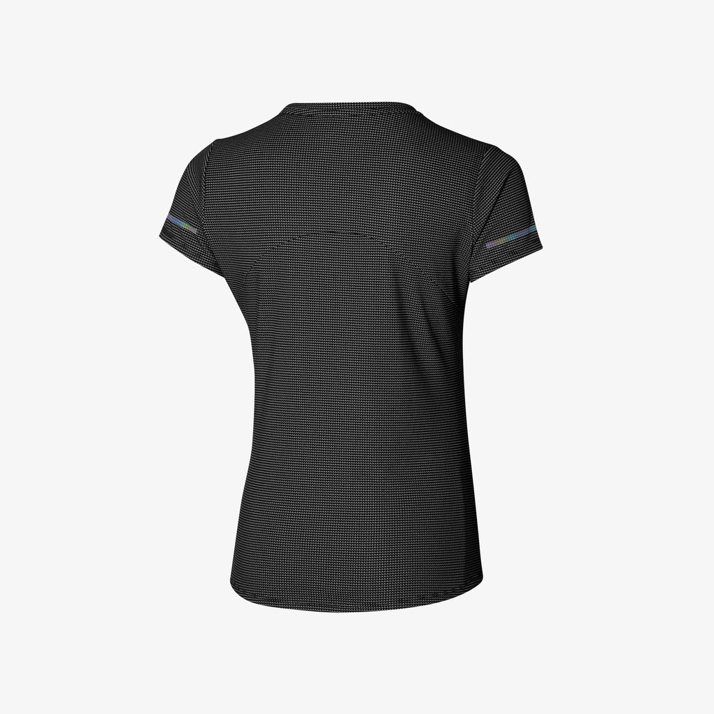 Black Mizuno DRYAEROFLOW UNDYED BLACK TEE | SG_MZN28515