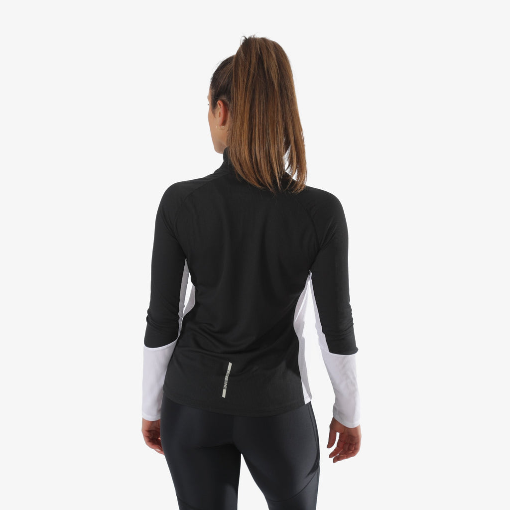 Black Mizuno DRY AEROFLOW LONG SLEEVE HALF ZIP | SG_MZN24560