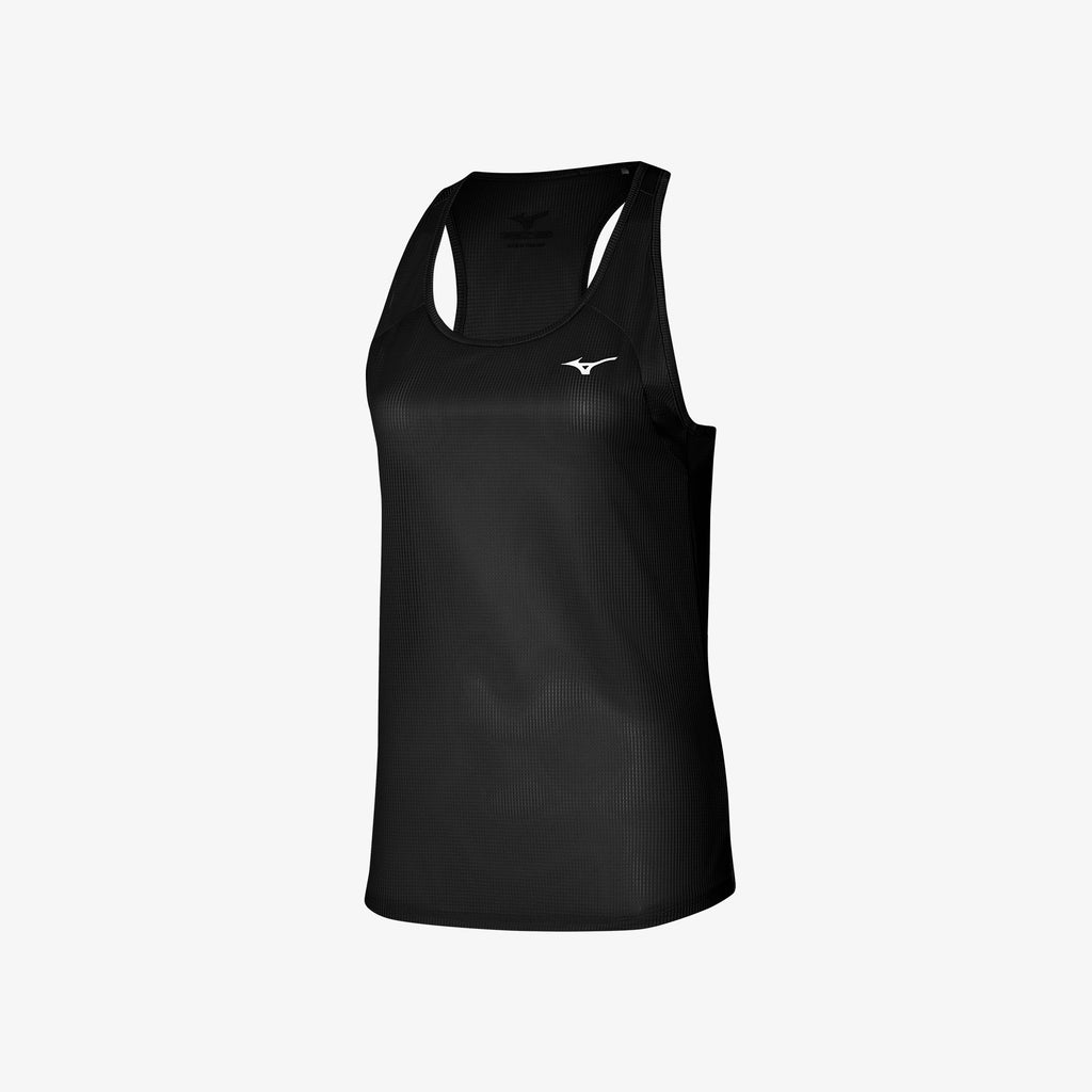 Black Mizuno DRY AEROFLOW TANK | SG_MZN42567