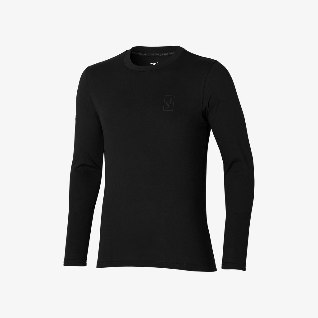 Black Mizuno LONG SLEEVE SHIRT SR4 | SG_MZN47577