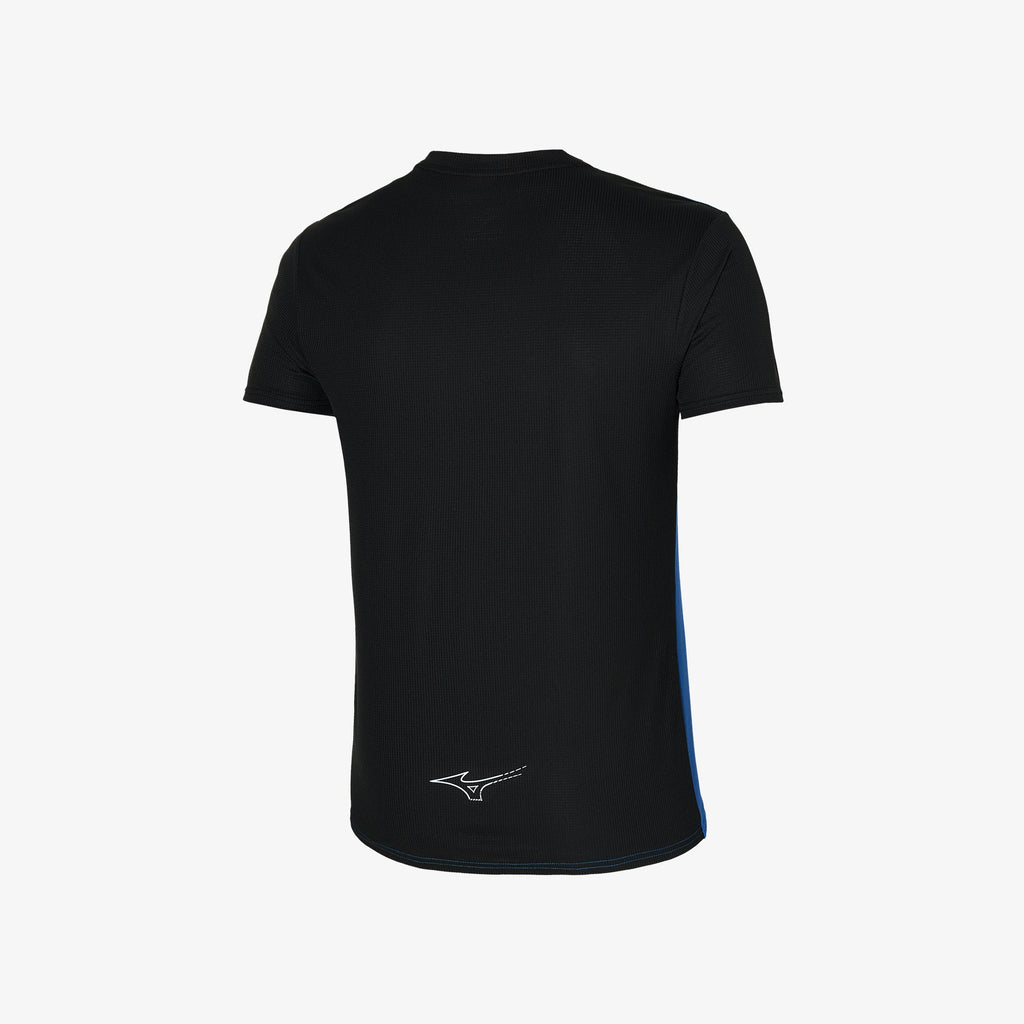 Blue Black Mizuno DRY AEROFLOW TEE | SG_MZN44202