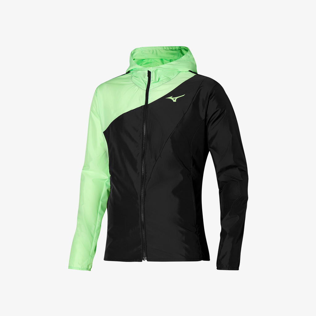 Green Black Mizuno RELEASE SWEAT JACKET | SG_MZN73626