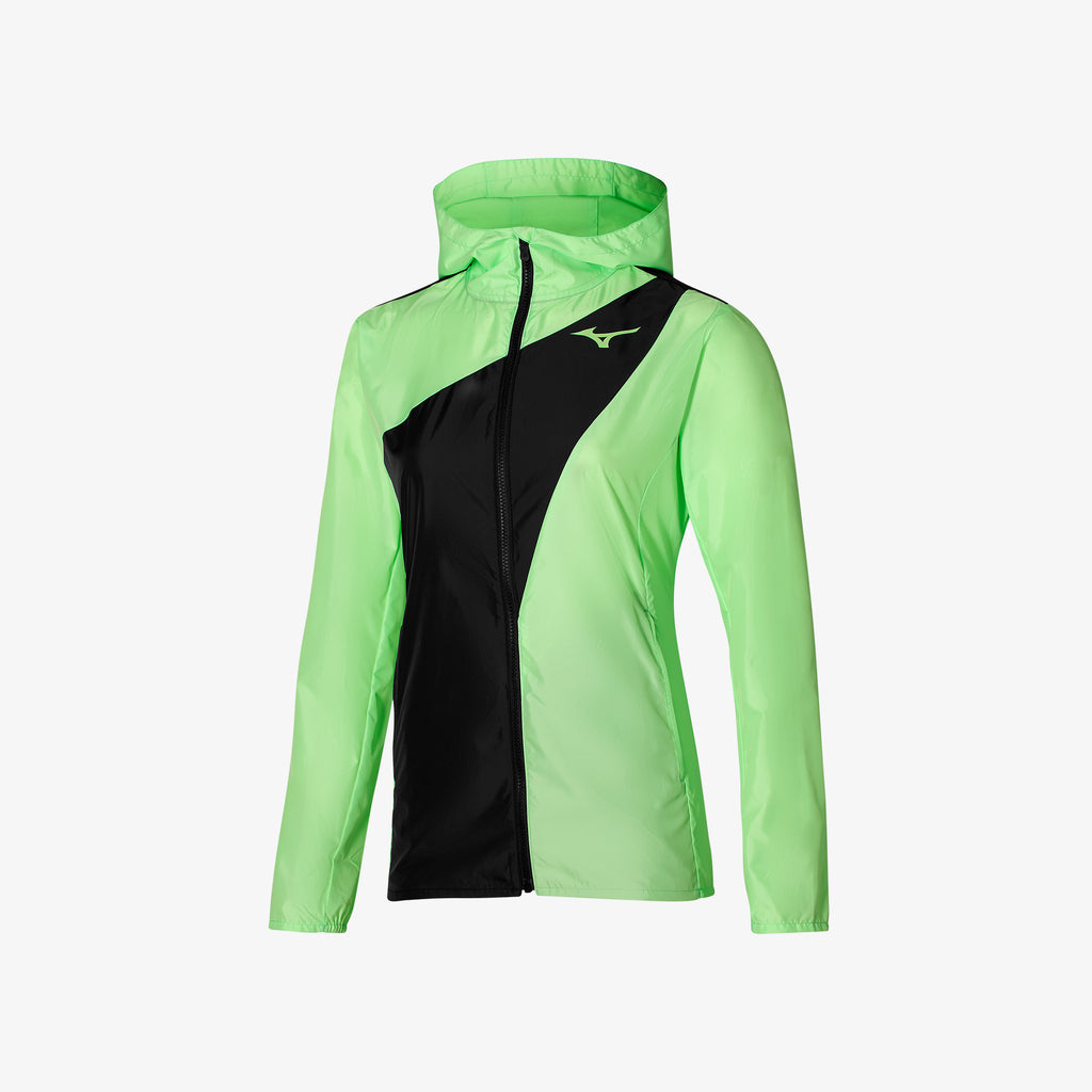 Green Black Mizuno RELEASE SWEAT JACKET | SG_MZN90856