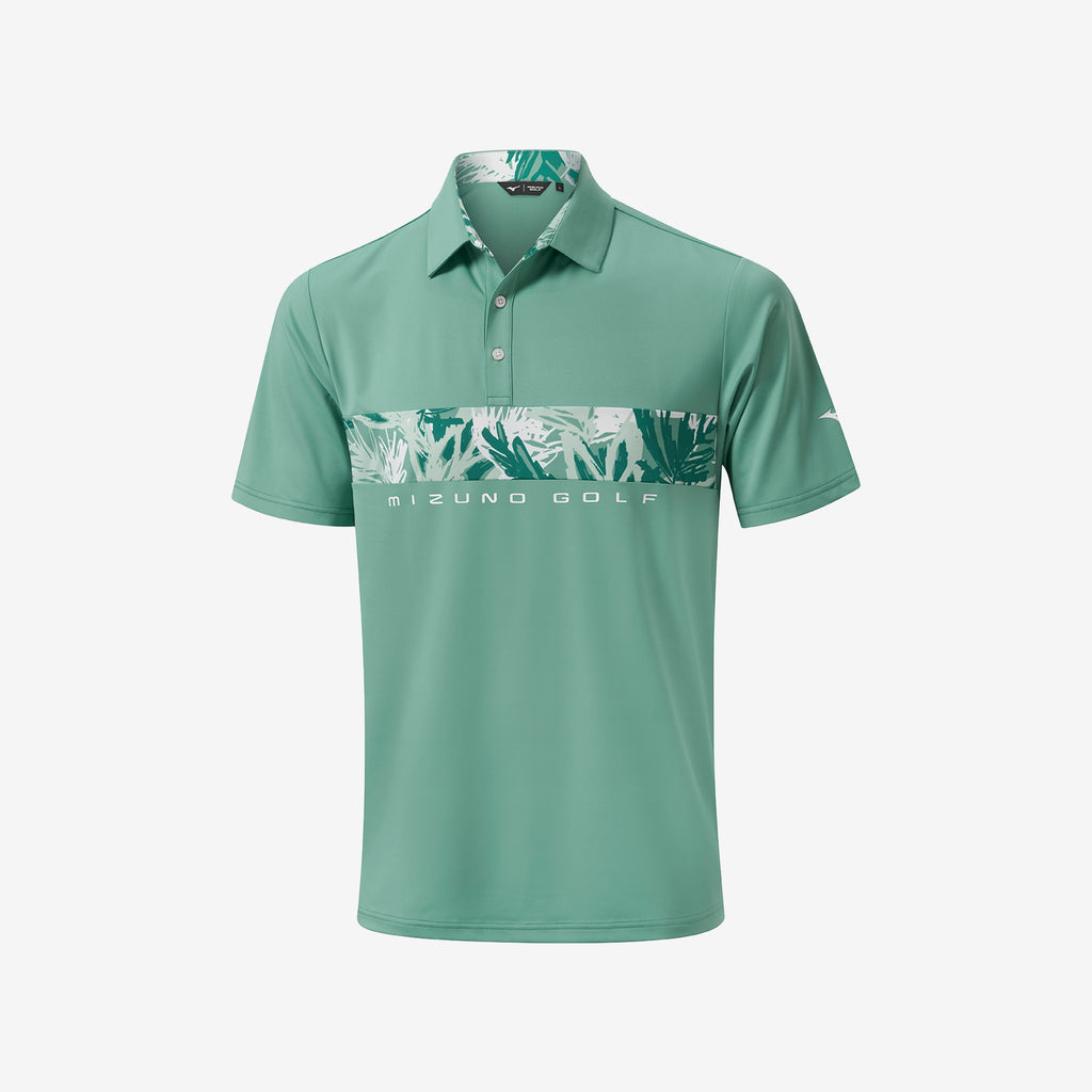 Green Mizuno MIZUNO CALI STRIPE POLO | SG_MZN71736