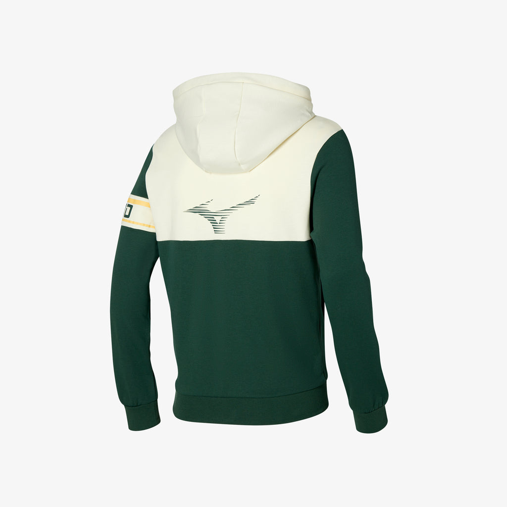 Green White Mizuno ATHLETIC SWEAT JACKET | SG_MZN21979