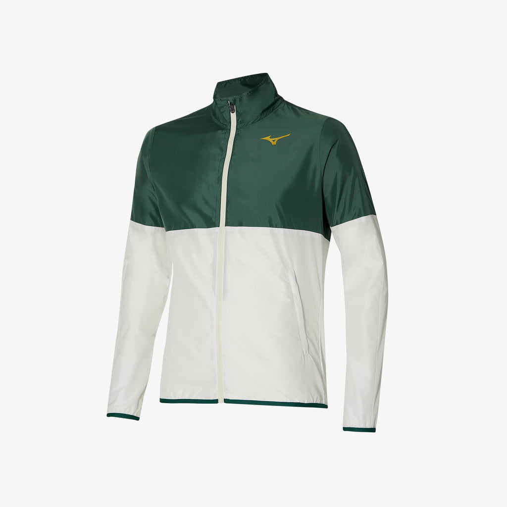 Green White Mizuno PRINTED JACKET | SG_MZN28687