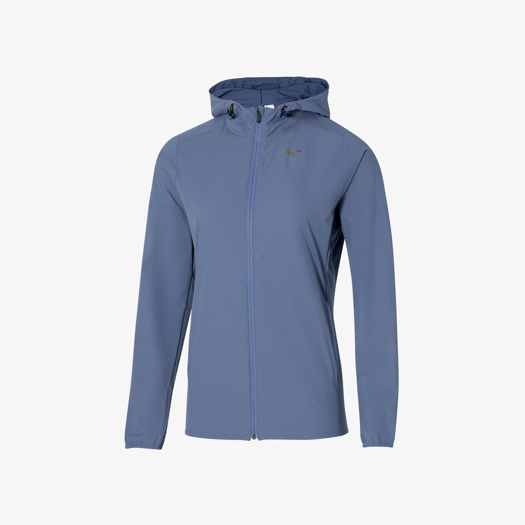 Grey Blue Mizuno MIZUNO TWO LOOPS 8 HOODED JACKET | SG_MZN38768