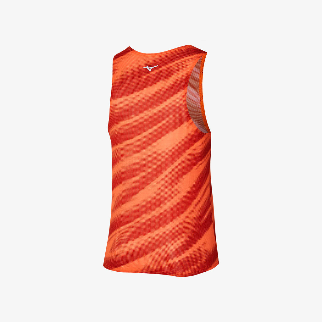 Orange Mizuno DRY AEROFLOW GRAPHIC TANK | SG_MZN80087