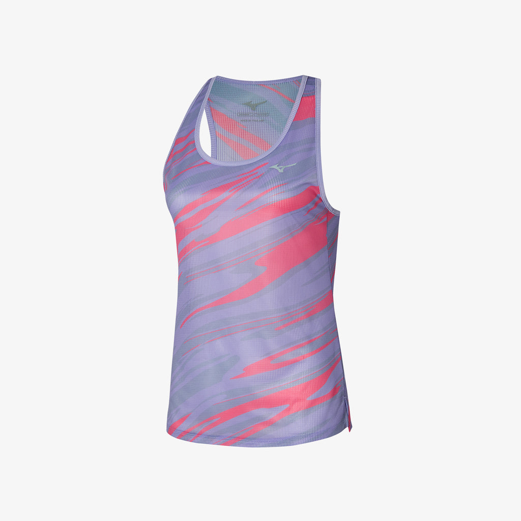 Purple Mizuno DRY AEROFLOW GRAPHIC TANK | SG_MZN16013