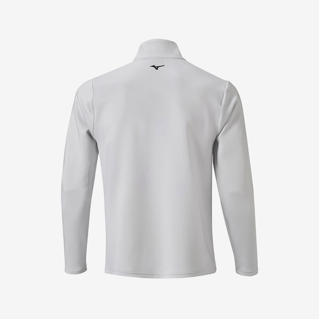 White Mizuno BREEZE T STRIPE QUARTER ZIP | SG_MZN17086