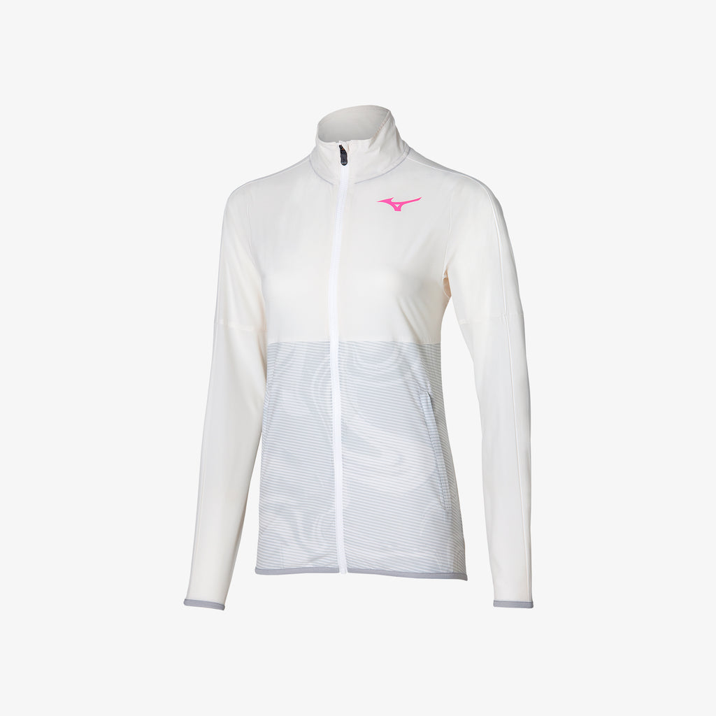 White Mizuno CHARGE PRINTED JACKET | SG_MZN92312