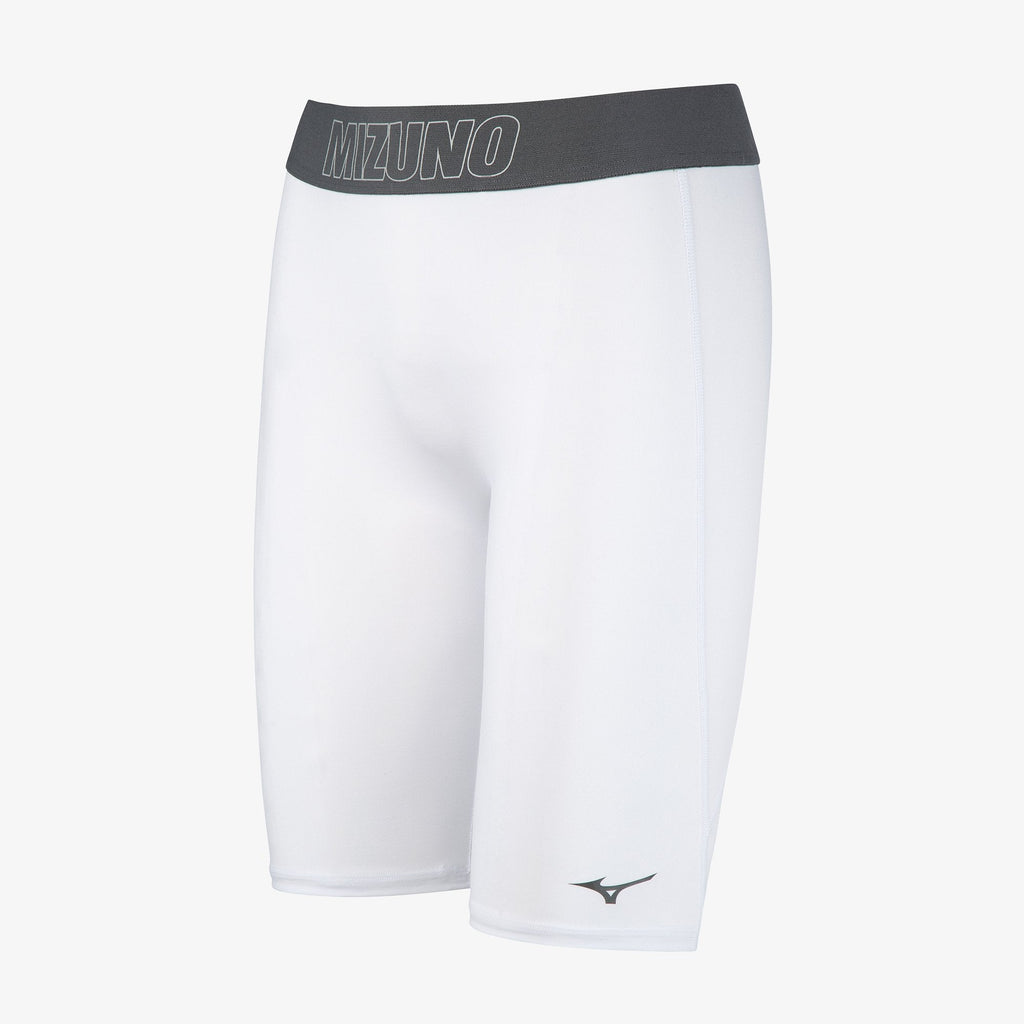 White Mizuno COMPRESSION SLIDING SHORT | SG_MZN68771