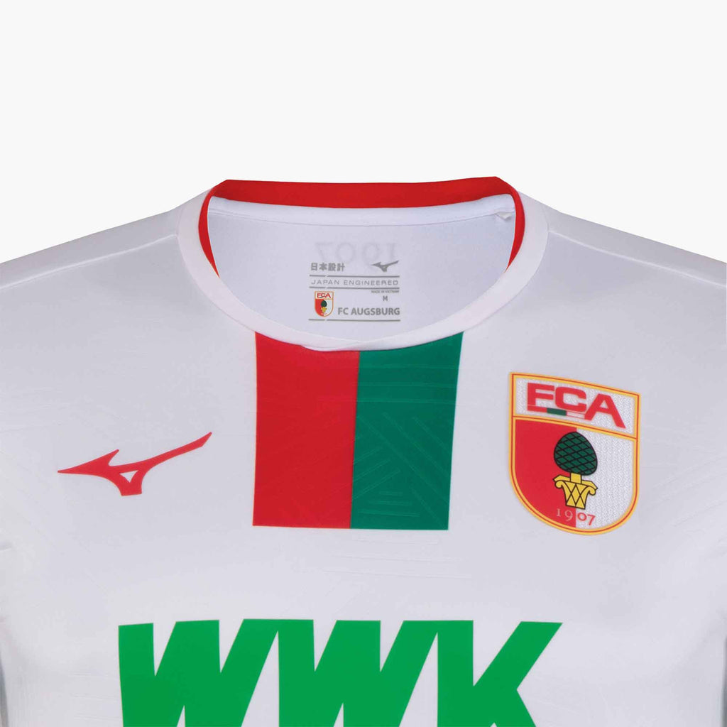 White Mizuno FC AUGSBURG 2023/24 HOME JERSEY | SG_MZN42132